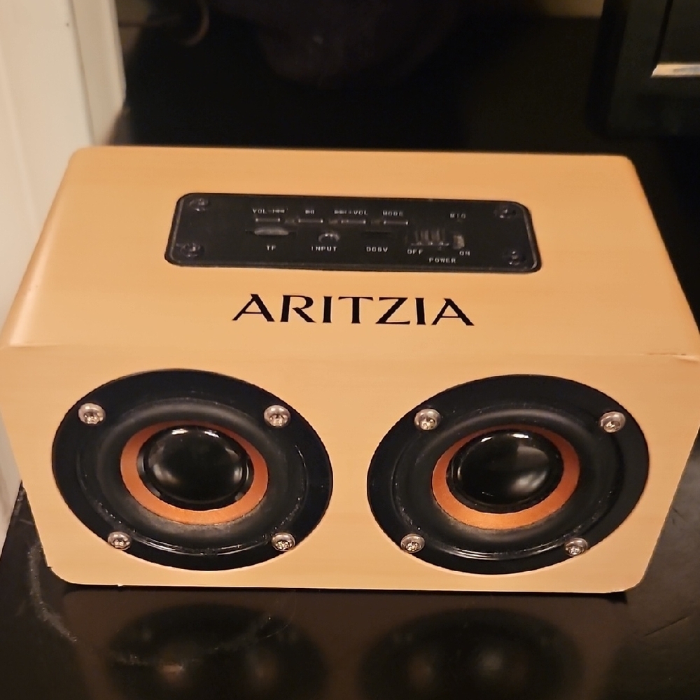 Aritzia Tan Portable Bluetooth Speaker